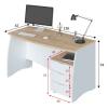 Foto Mesa de despacho con cajonera REF: 0F4625A - ARGON, blanco artik - roble canadian