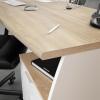 Foto Mesa de despacho con cajonera REF: 0F4625A - ARGON, blanco artik - roble canadian