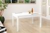 Photo Extendable rectangular table 140–180 x 90 cm with 2 decorative glass panels - Lara, white