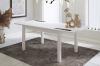 Photo Extendable rectangular table 140–180 x 90 cm with 2 decorative glass panels - Lara, white