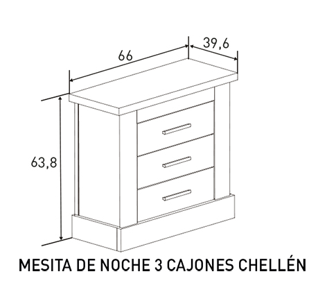 Фото Прикроватная тумба - CHELLEN, камбрия-белый