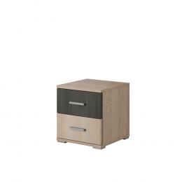 Nightstand - WENECJA, Sonoma oak + Norwegian black pine