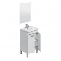Bathroom cabinet with 2 doors and 4 legs - KONCEPT, REF: 305210BO glossy white