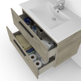 Wall-mounted bathroom cabinet with 2 drawers REF: 305180C - NOA