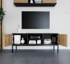 Photo TV unit - Lanzzi, Natural oak/Black