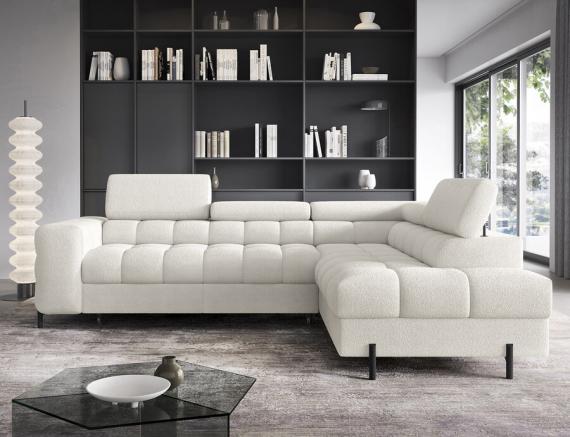 Foto SOFÁ CAMA CON ARCÓN I PATAS ALTAS 276 CM X 200 CM FERUCHE BLANCO