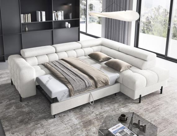 Foto SOFÁ CAMA CON ARCÓN I PATAS ALTAS 276 CM X 200 CM FERUCHE BLANCO