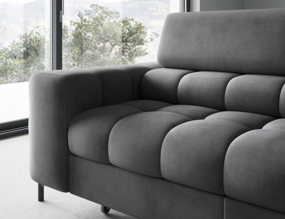 Foto SOFÁ CAMA CON ARCÓN I PATAS ALTAS 276 CM X 200 CM FERUCHE GRIS OSCURO