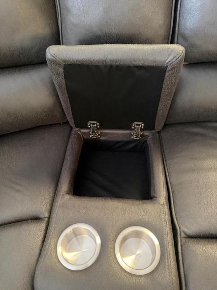 Photo Reversible Corner Sofa 215x250 - Dual Motor, Console and USB-C Soho Grey