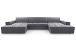 SOFÁ CAMA CON DOS ARCÓNES FORMA DE U 354 CM X 177 MISTRAL GRIS
