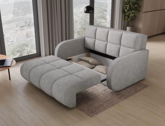 Foto SOFÁ CAMA PEQUEÑO 2 PLAZAS 155 CM DEVERIO GRIS OFERTA