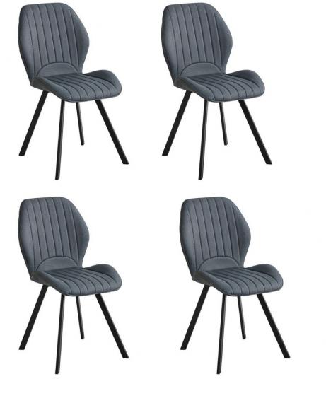 Photo PACK OF 4 DELAWARE 2 CHAIRS, MARENGO GREY
