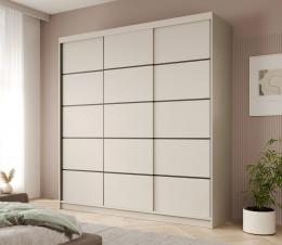 ARMARIO I PUERTA CORREDERA 215X200X58 CM CON 2 PUERTAS COLOR CACHEMIR GRETA