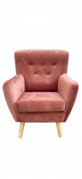 BUTACA DE DISEÑO NÓRDICO I ELEGANTE Y MODERNA IZAN ROSA SALMÓN