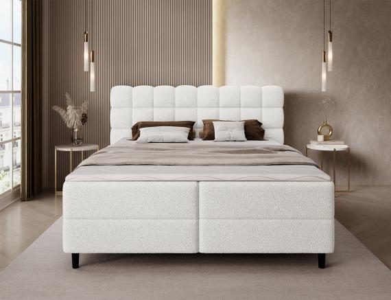 Photo Cama Continental 140/160/180x200 blanco - CAMMA