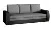 Foto SOFÁ CAMA EXTRAIBLE 220 CM INVERSA GRIS TELA Y NEGRO POLIPIEL
