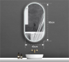 Photo LED bathroom mirror 450 x 900 mm, oval, anti-fog