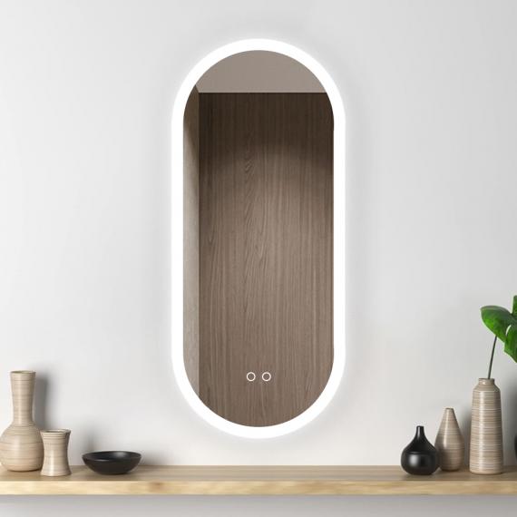Photo LED bathroom mirror 450 x 900 mm, oval, anti-fog
