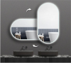 Photo LED bathroom mirror 450 x 900 mm, oval, anti-fog
