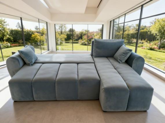 Foto Sofá Cama Chaise Longue Reversible negro DORA