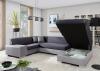 Foto SOFÁ CAMA CON ARCÓN FORMA DE U 322 CM X 204 CM HAVANA VIOLETA BURDEOS OFERTA