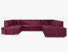 Foto SOFÁ CAMA CON ARCÓN FORMA DE U 322 CM X 204 CM HAVANA VIOLETA BURDEOS OFERTA