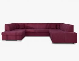 SOFÁ CAMA CON ARCÓN FORMA DE U 322 CM X 204 CM HAVANA VIOLETA BURDEOS OFERTA