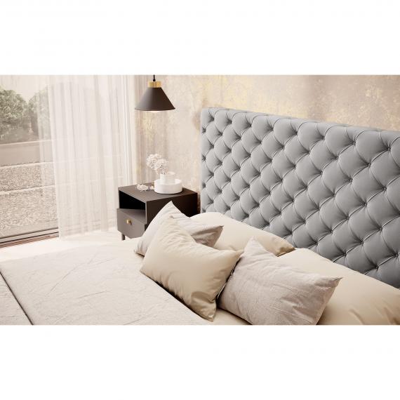 Foto Cama con somier metálico, sistema elevador de gas y arcón de almacenamiento PRINCCE gris