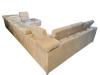 Photo U-shaped sofa with pull-out bed and reclining headrests + storage box, 10-seater, Beige, 455x262x220 - ANGELA