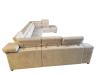Photo U-shaped sofa with pull-out bed and reclining headrests + storage box, 10-seater, Beige, 455x262x220 - ANGELA