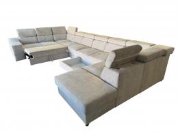 SOFÁ EN FORMA DE U I 10 PLAZAS I CAMA EXTRAIBLE I REPOSACABEZAS RECLINABLES I CAJON I 455 CM X 262 CM ANGELA