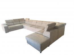 SOFÁ EN FORMA DE U I 10 PLAZAS I CAMA EXTRAIBLE I REPOSACABEZAS RECLINABLES I CAJON I 455 CM X 262 CM ANGELA