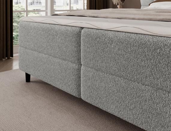Photo Cama Continental 140/160/180x200 gris  - CAMMA