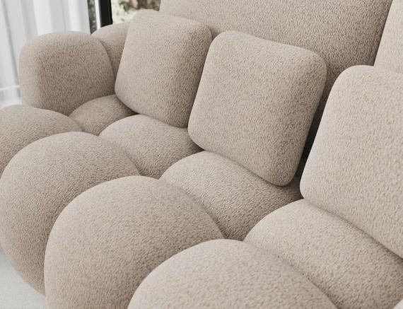 Foto Sofá cama 256 cm - beige - COTONN