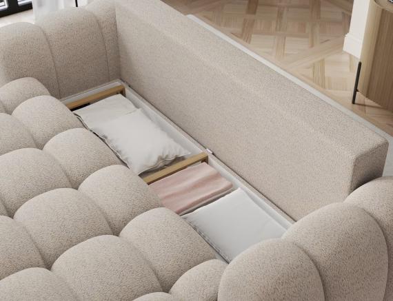 Foto Sofá cama 256 cm - beige - COTONN