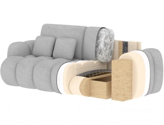 Foto Sofá cama 256 cm - beige - COTONN