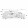 Foto SOFÁ CHAISE LONGUE ELÉCTRICO DE DISEÑO MODERNO 275 CM X 190 CM SORENA L CREMA