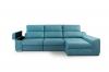 Foto SOFÁ CHAISE LONGUE CON BRAZO DESLIZANTE DE VISCOELÁSTICA Y CON ARCÓN  MALAGA AZUL