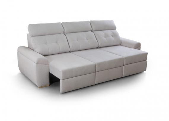 Photo Chaise longue sofa, reversible, storage armrest - ALBACETE