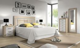 DORMITORIO MATRIMONIO MOD.LARA 2 AMBIENTE 3 CAM-BLA