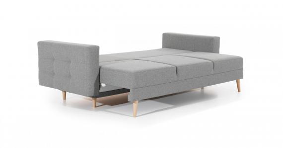 Photo Sofa bed - Cream/faux leather - 235cm - ASGARD