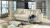 Photo Sofa bed - Cream/faux leather - 235cm - ASGARD