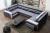 Large U-shaped sofa with bed and 3 storage compartments - ASSAN, Dark gray/light gray, 370x205
