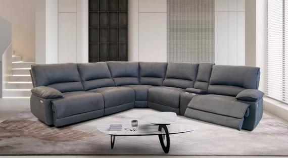 Foto Sofá esquinero Reclinables Eléctricos con dos asientos relax Soho Gris