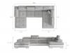 Photo Sofa beds with storage - beige/fabric - white/faux leather - 345x205 - RODRIGO