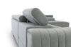 Photo Large U-shaped sofa with bed and storage, high legs, 354 cm x 202 cm, olive green lacquer