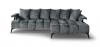 Foto SOFÁ CHAISELONGUE CON PATAS ALTAS 297 CM X 200 CM VANESSA NEW L GRIS OSCURO