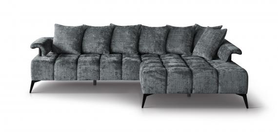 Foto SOFÁ CHAISELONGUE CON PATAS ALTAS 297 CM X 200 CM VANESSA NEW L GRIS OSCURO