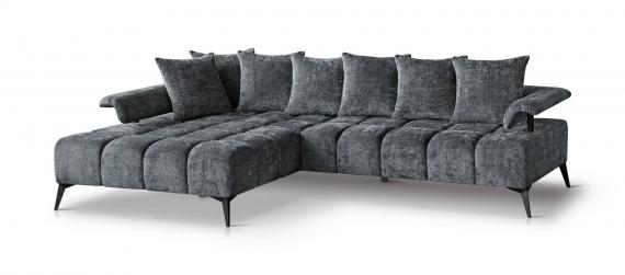 Foto SOFÁ CHAISELONGUE CON PATAS ALTAS 297 CM X 200 CM VANESSA NEW L GRIS OSCURO
