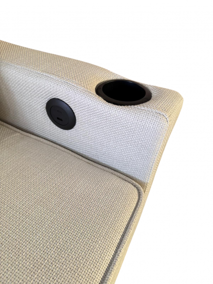 Foto Sofá cama lineal 3 plazas moderno+USB+type-C+portavasos-246cm - COSTA R